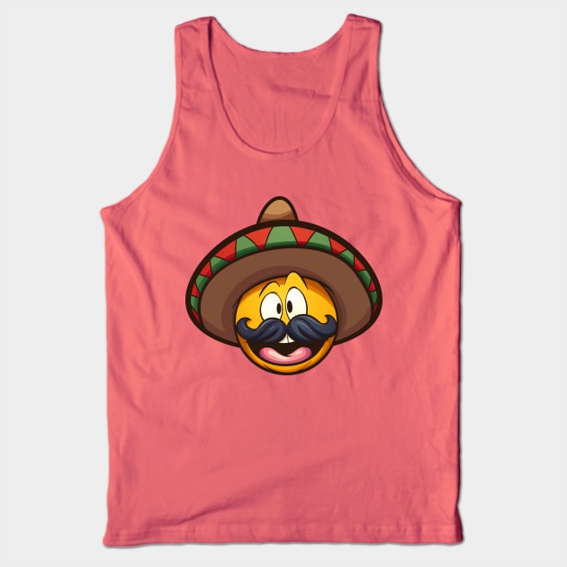 Cartoon Mexican emoticon. Tank Top by memoangeles